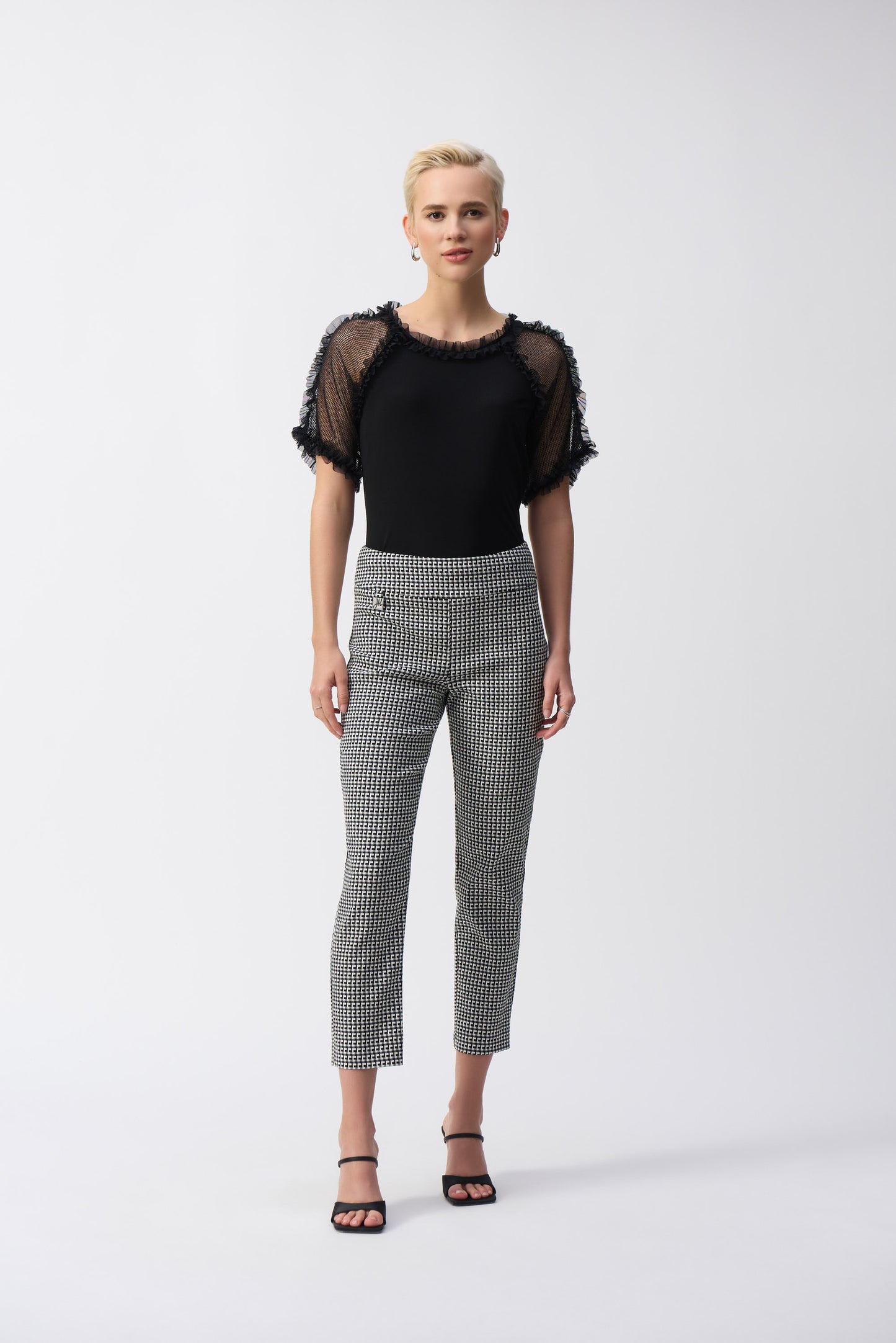 Silky Knit And Mesh Top