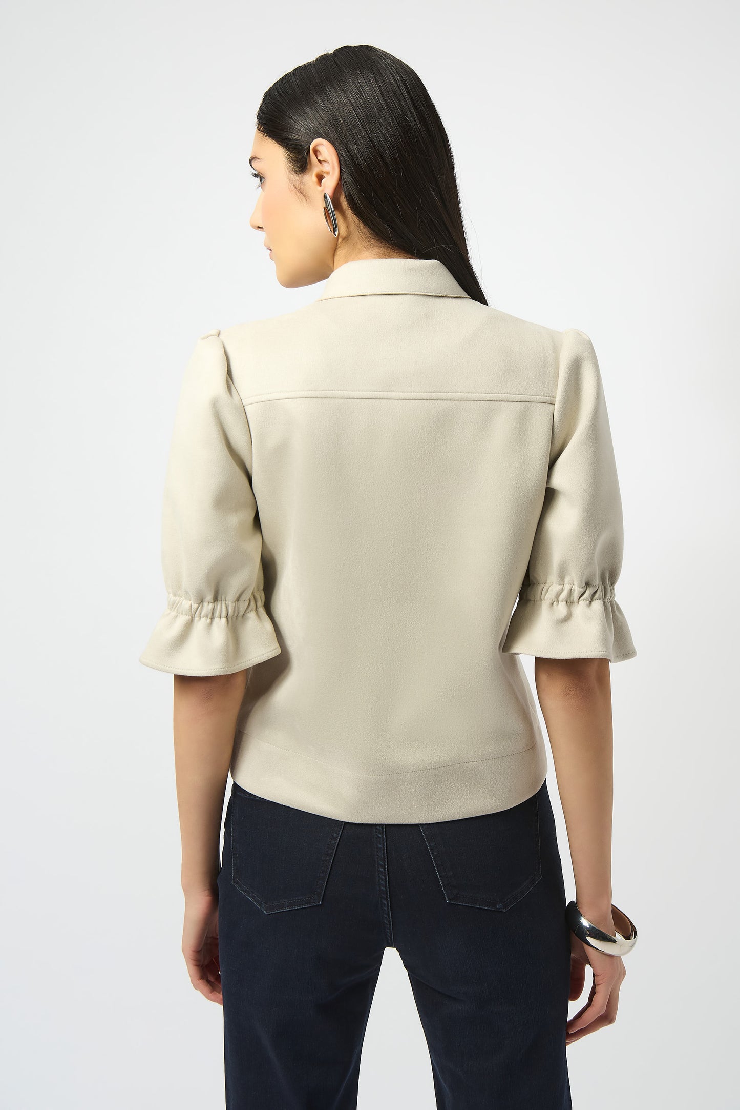 Scuba Suede Cropped Jacket