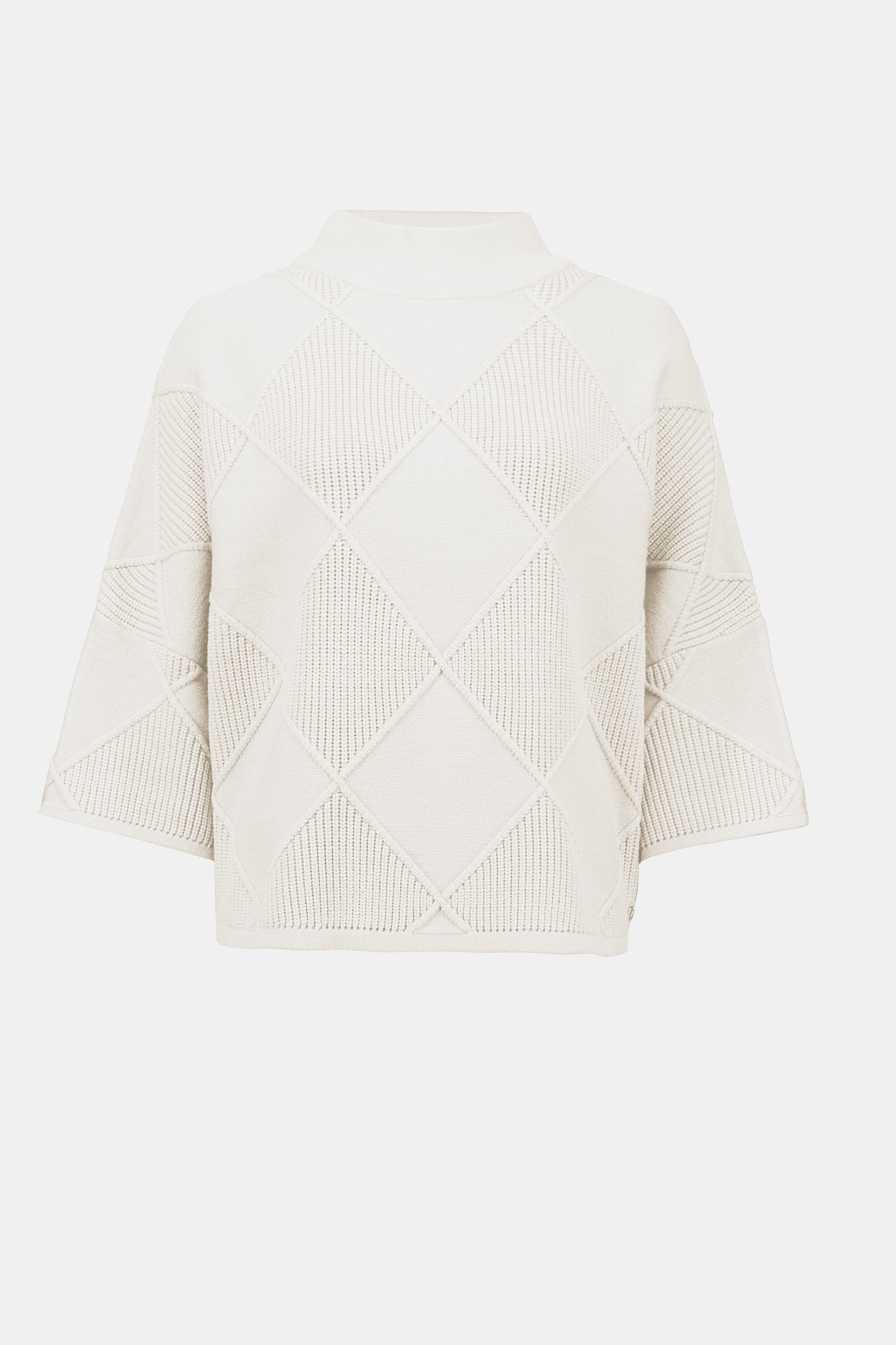 Textured Sweater Knit Mock Neck Pullover