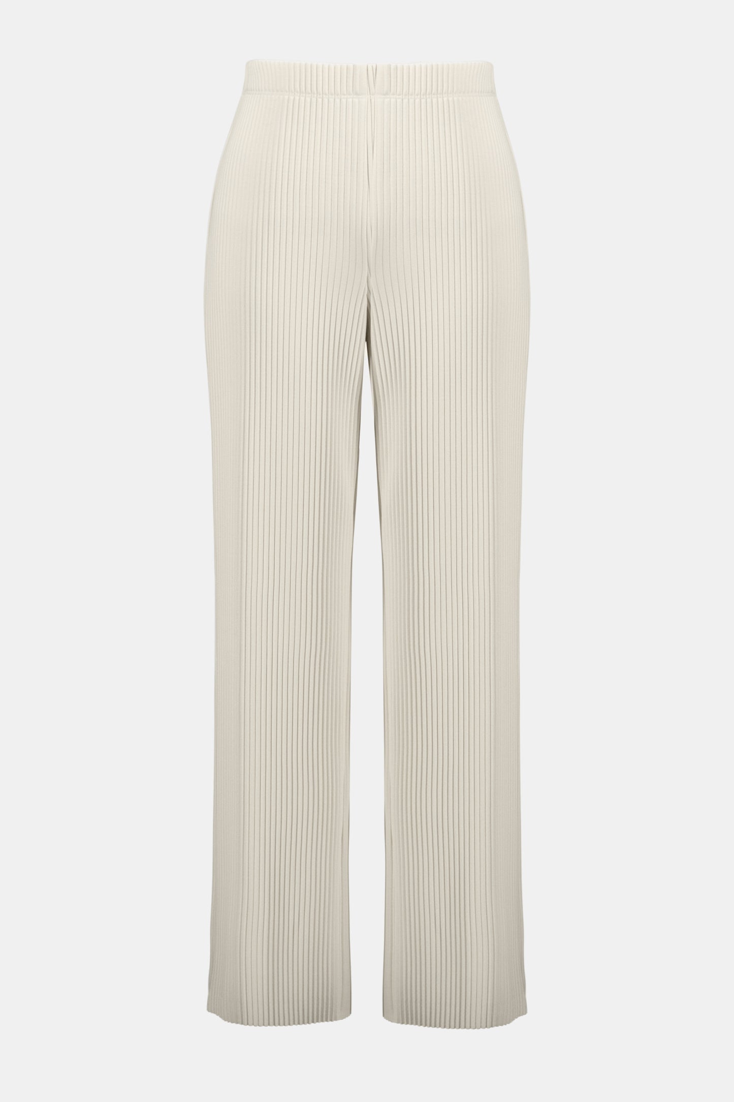 Pleated Scuba Crepe Wide-Leg Pants