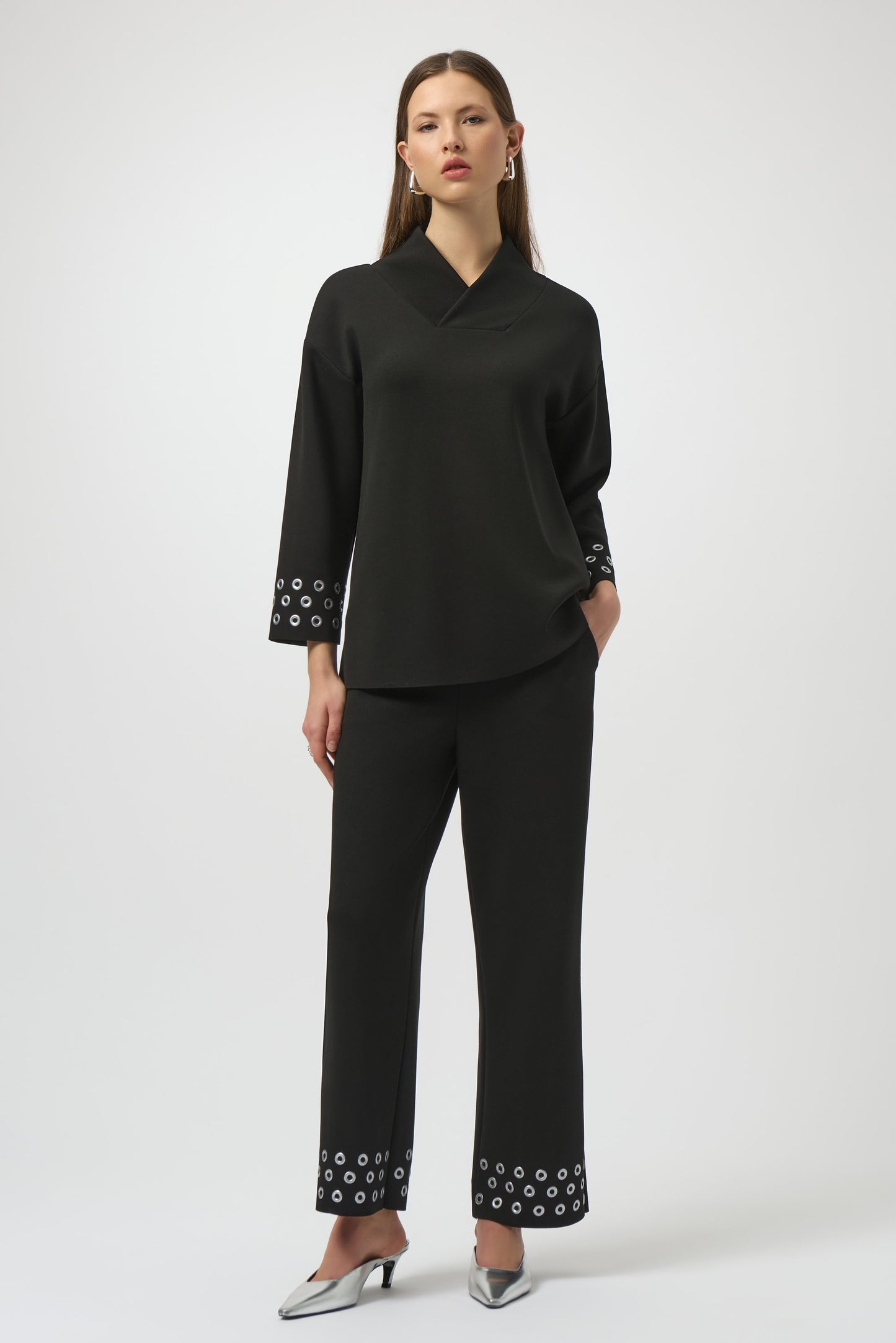 Scuba Jersey Straight Leg Pull-On Pants