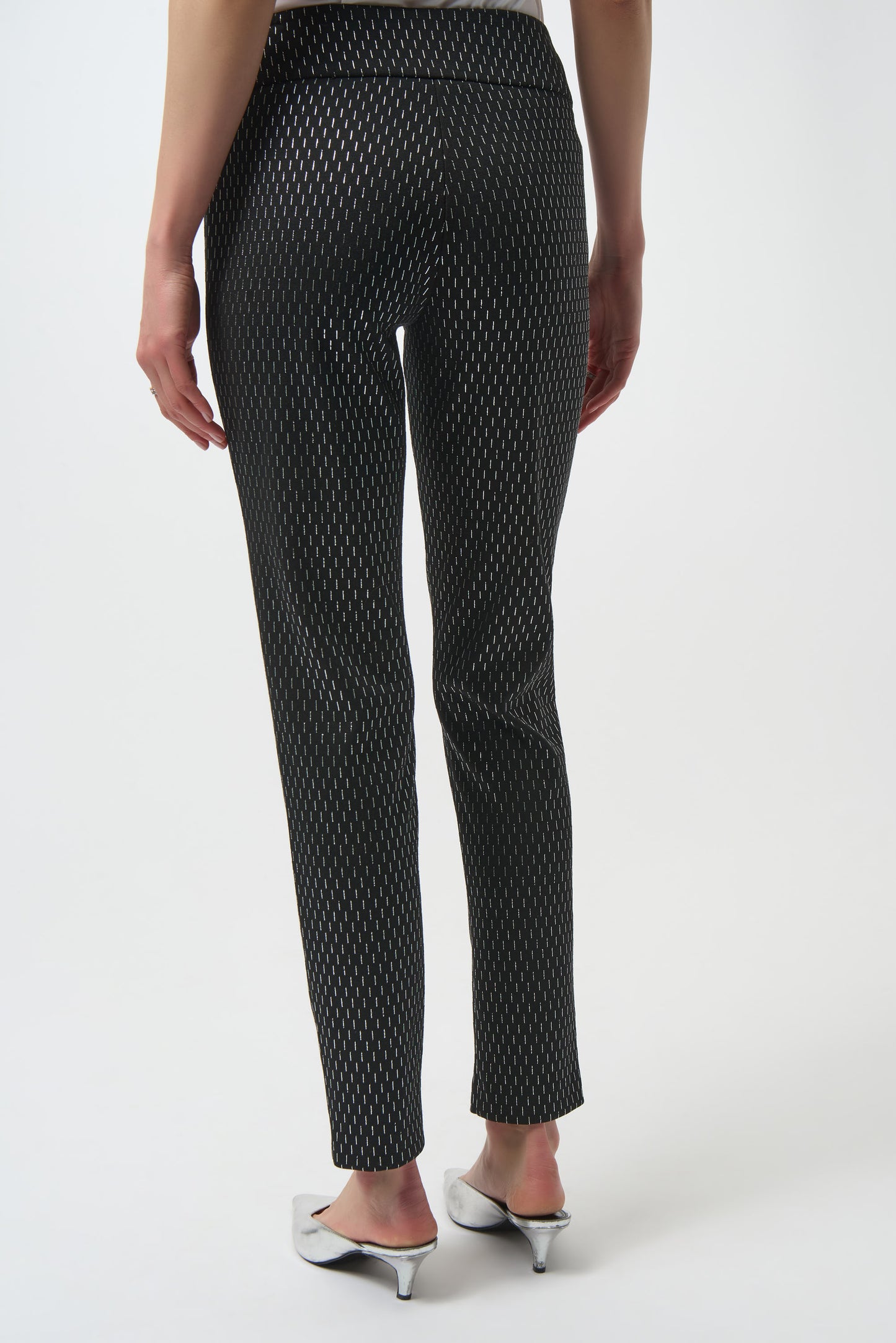 Foiled Heavy Knit Slim Fit Pants