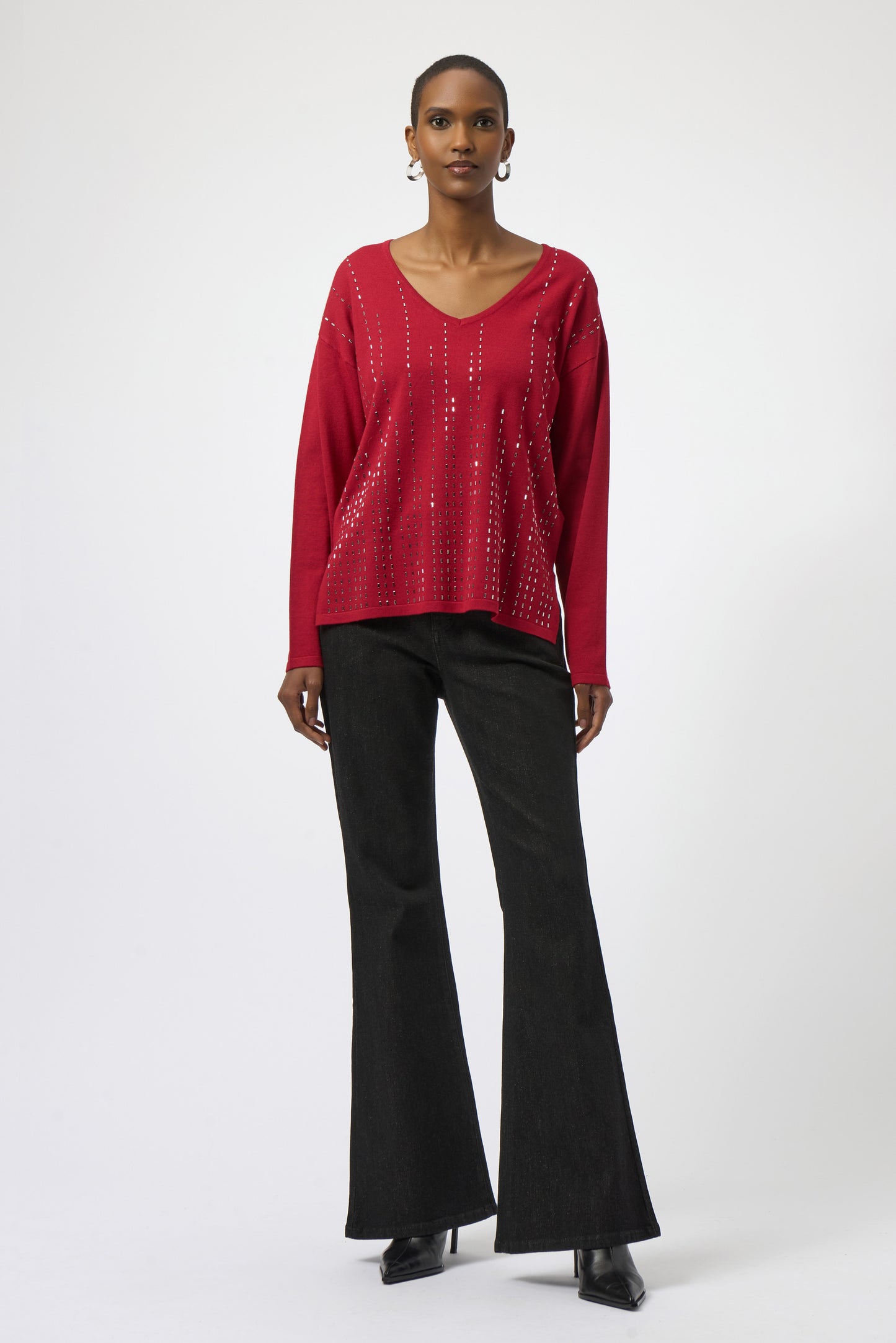 Sweater Knit Pullover with Iron-On Detail