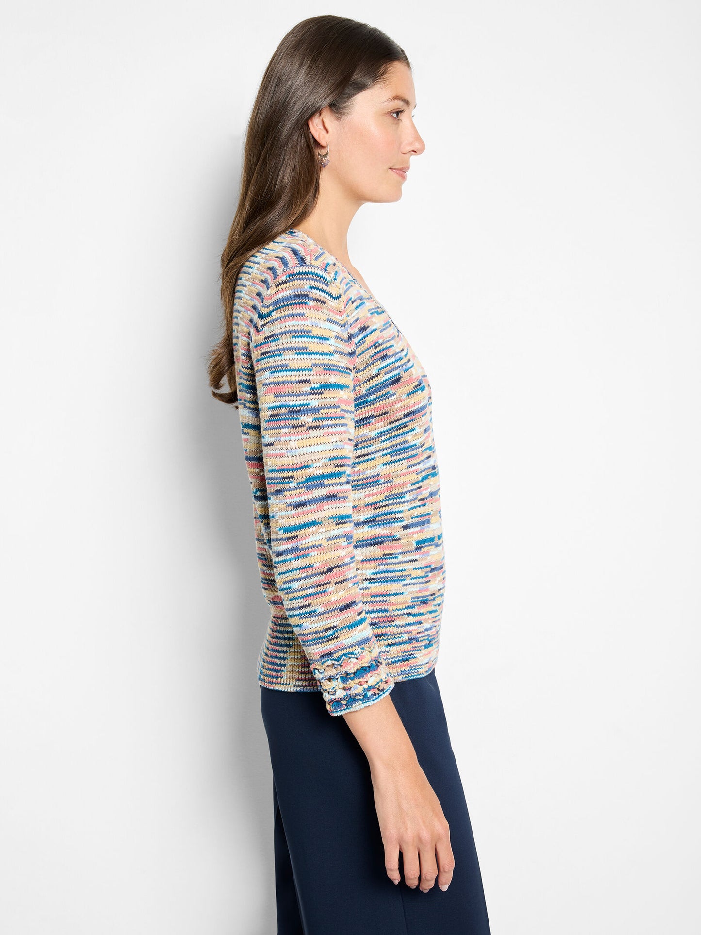 Mixed Up V-Neck Sweater