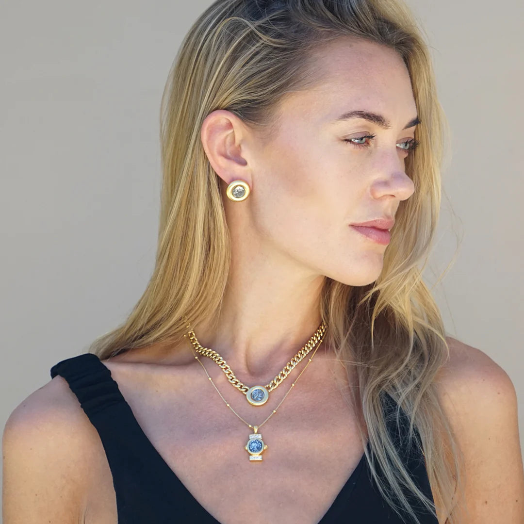 Gold Olena Coin Necklace