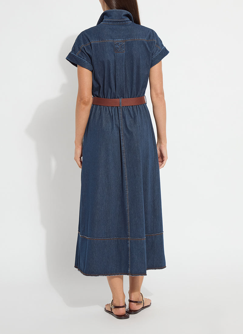 Zelda Midi Belted Denim Dress