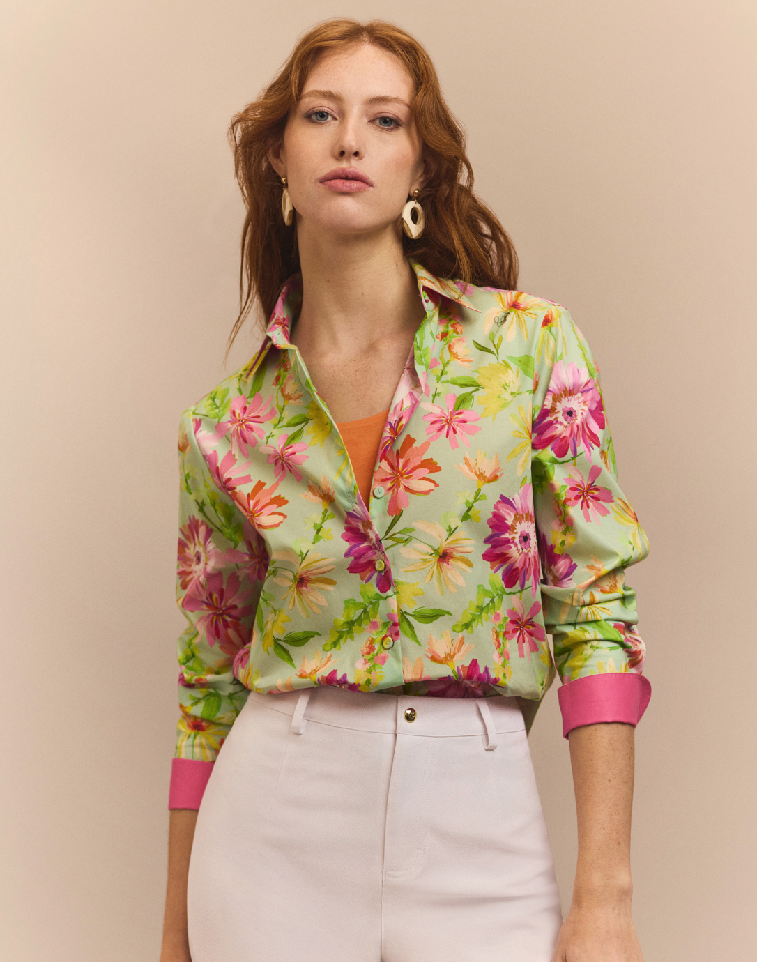 Margot Green Floral Shirt