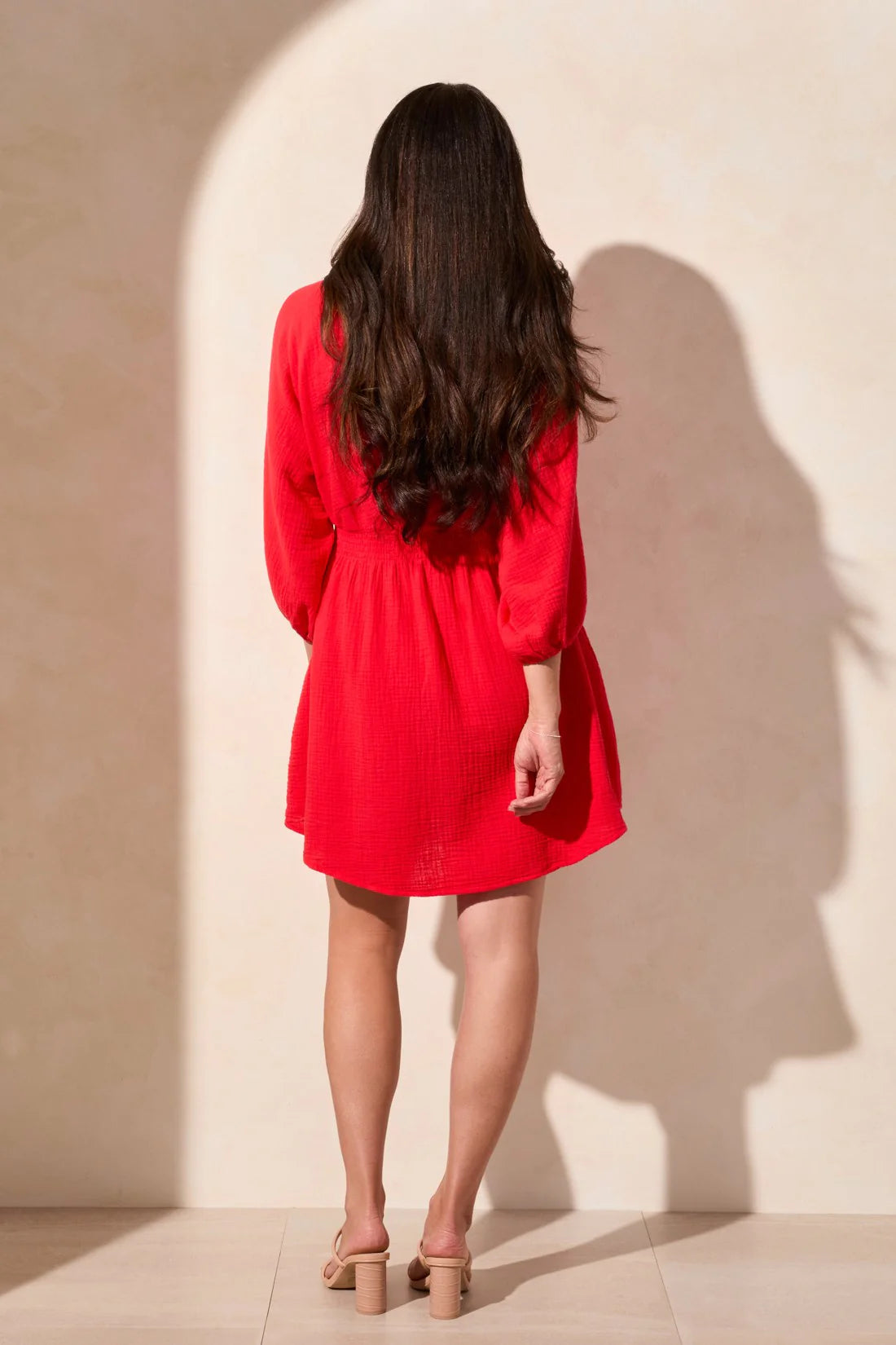 Smocked Puff Sleeve Dress