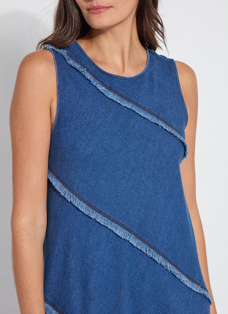 Mirabella Fringed Midi Denim Dress