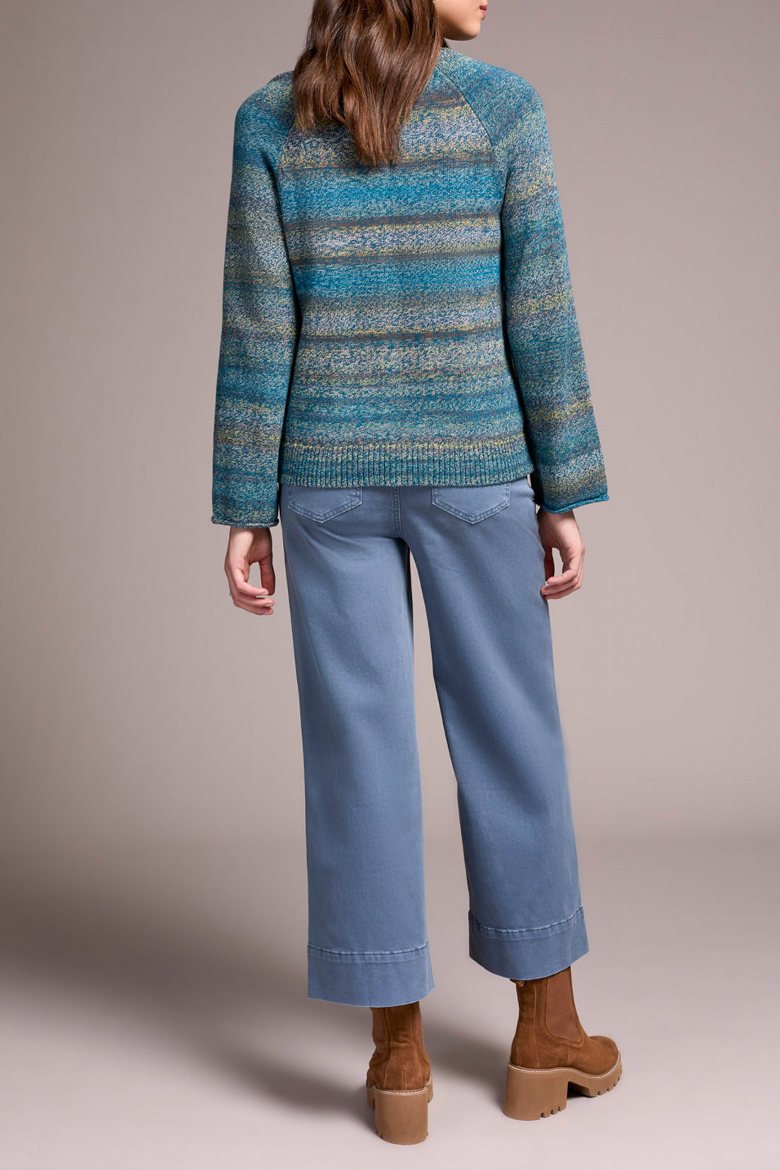 Combed Cotton V-Neck Sweater
