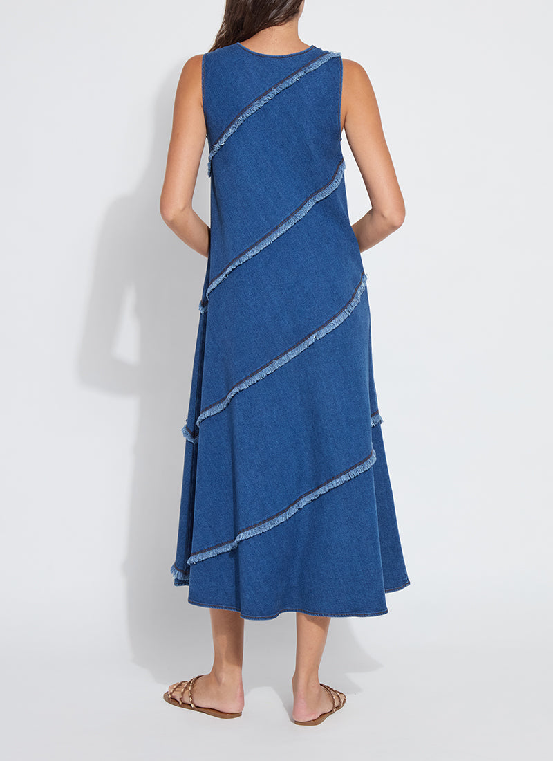 Mirabella Fringed Midi Denim Dress