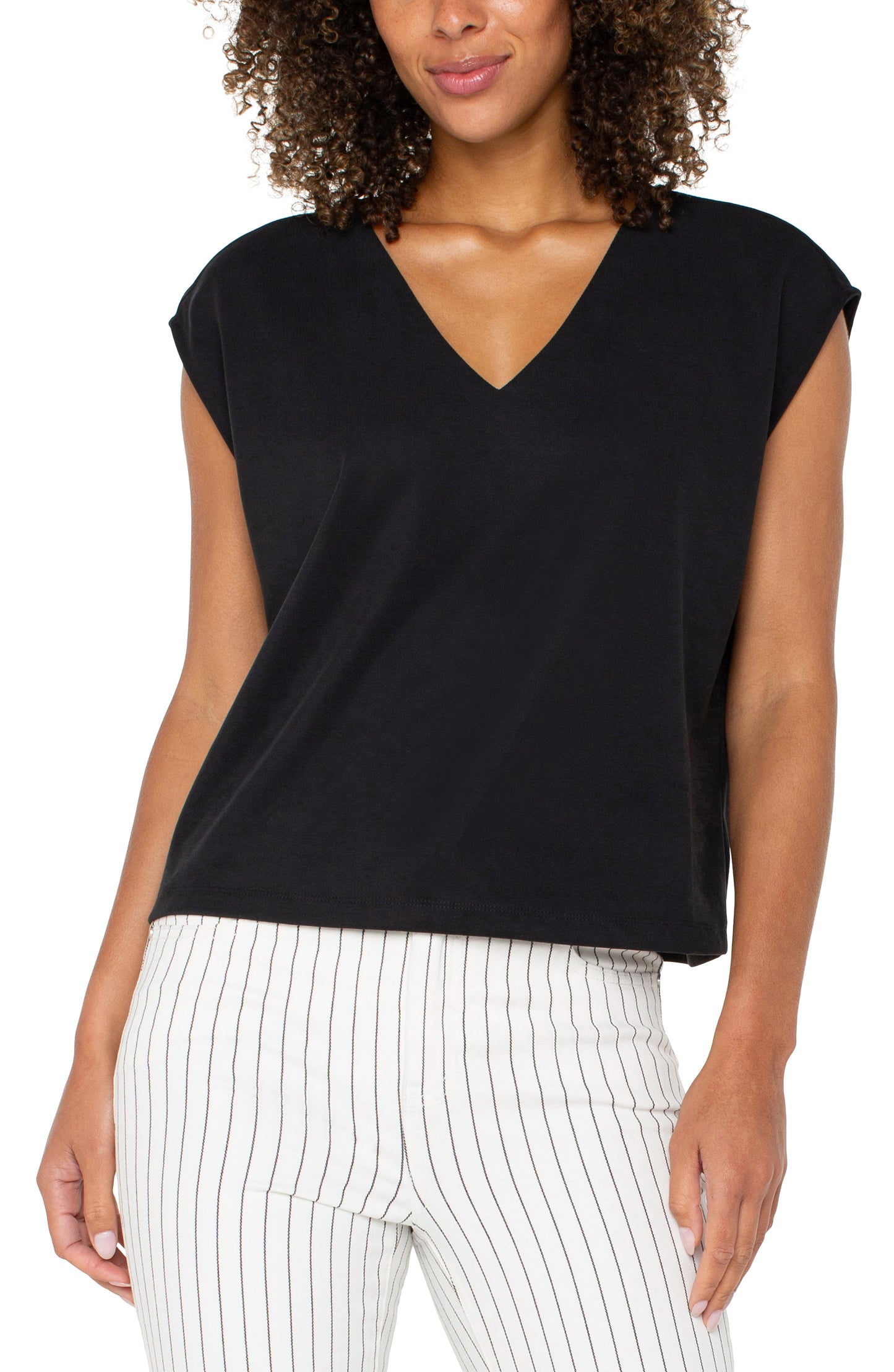Dolman Sleeve V-neck Top