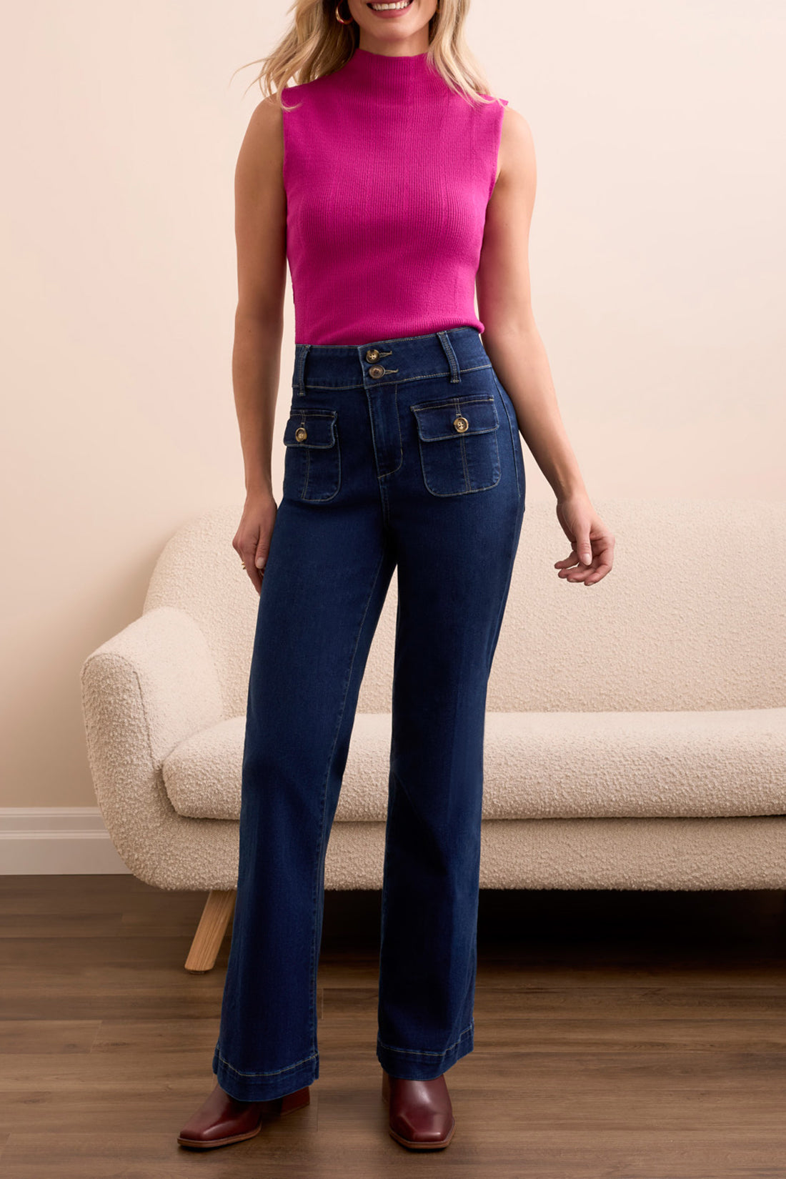 Brooke Comfort Stretch High Rise Palazzo Trousers