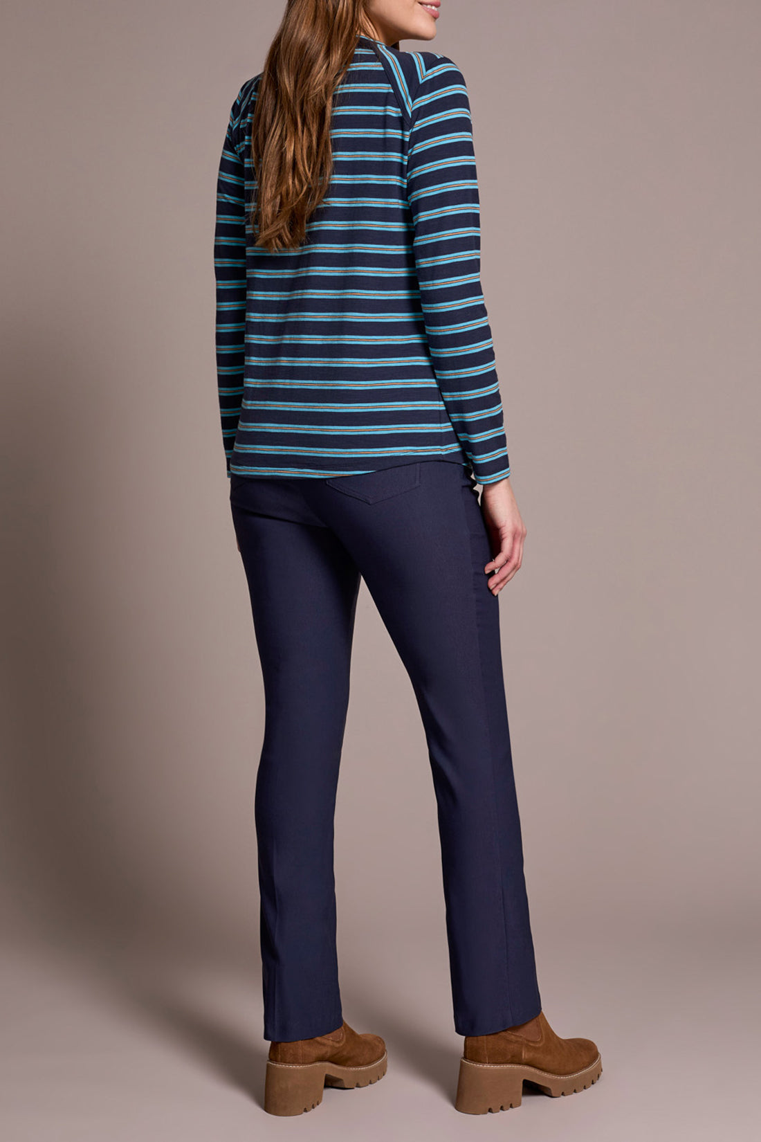 Sapphire Long Sleeve Crew Neck Top