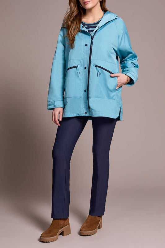Water Repellent Lightweight Hooded Coat