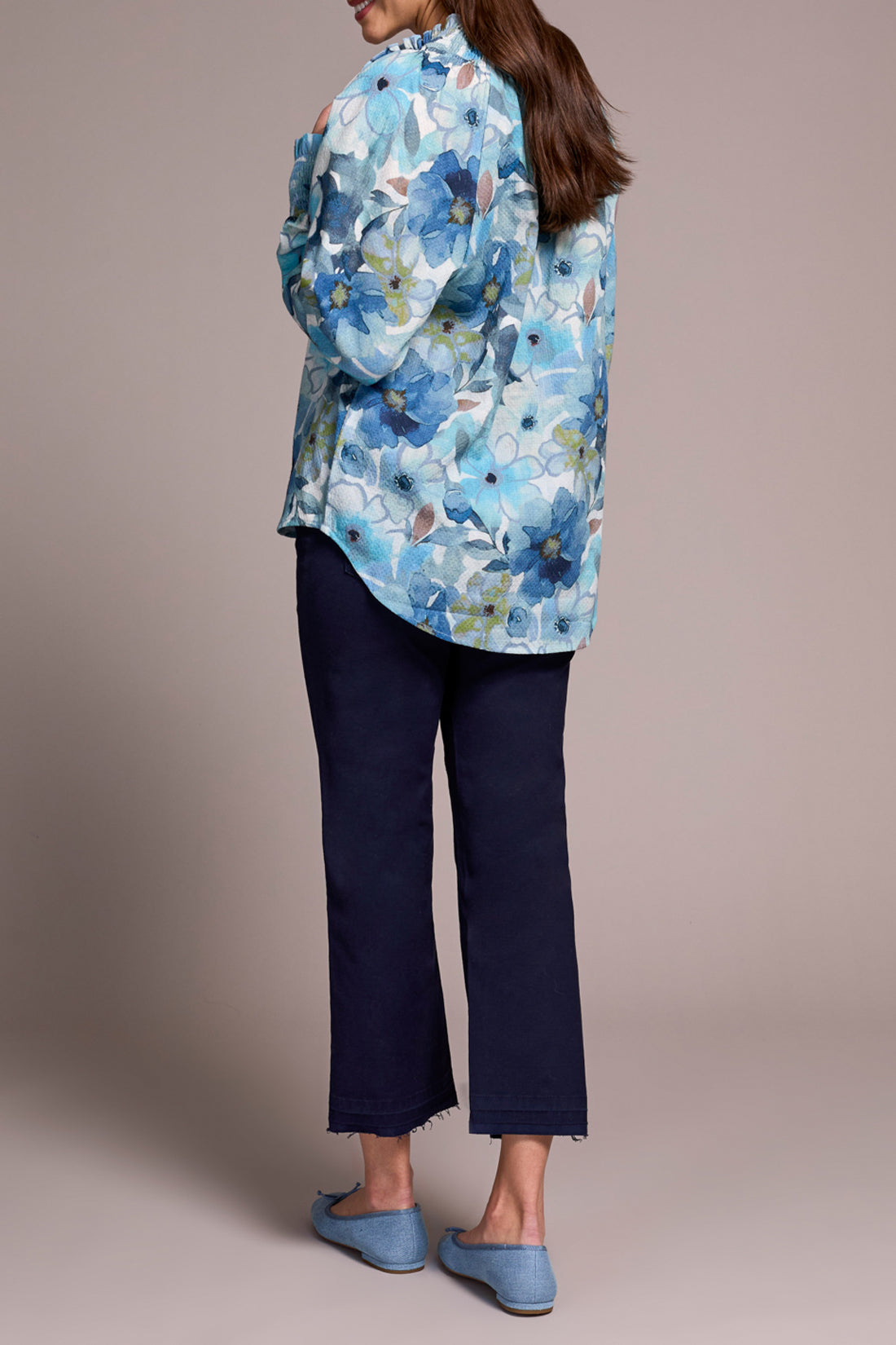 Long Sleeve Blouse with Smocking Details