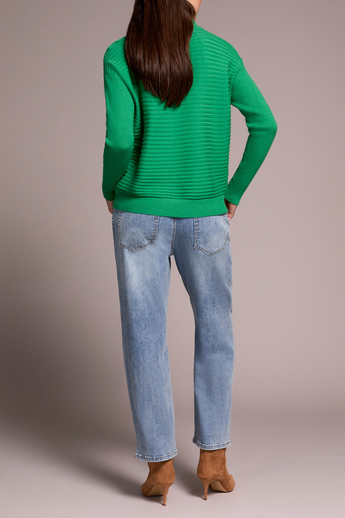 Zip Up V-Neck Sweater