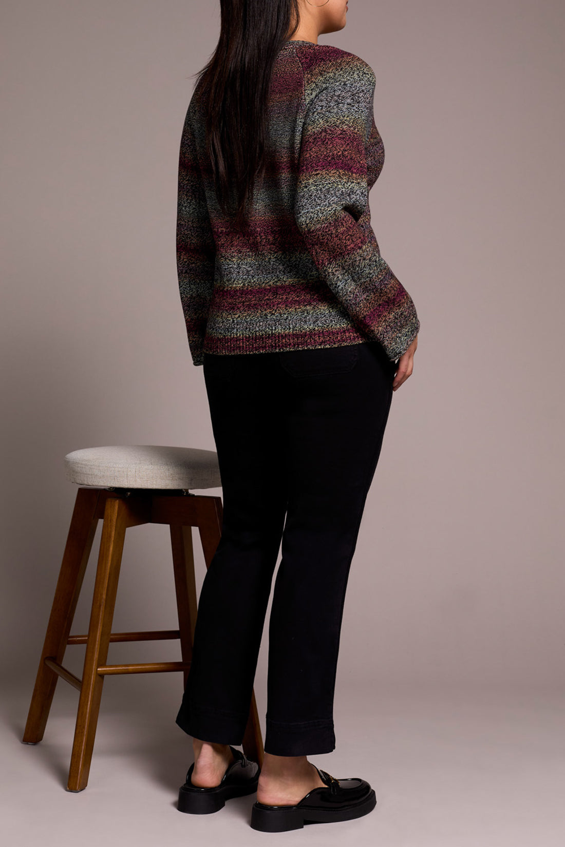 Combed Cotton V-Neck Sweater