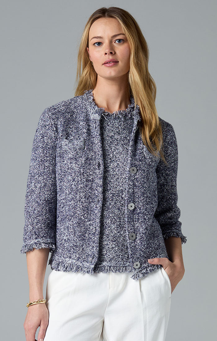 Fringe Sweater Jacket