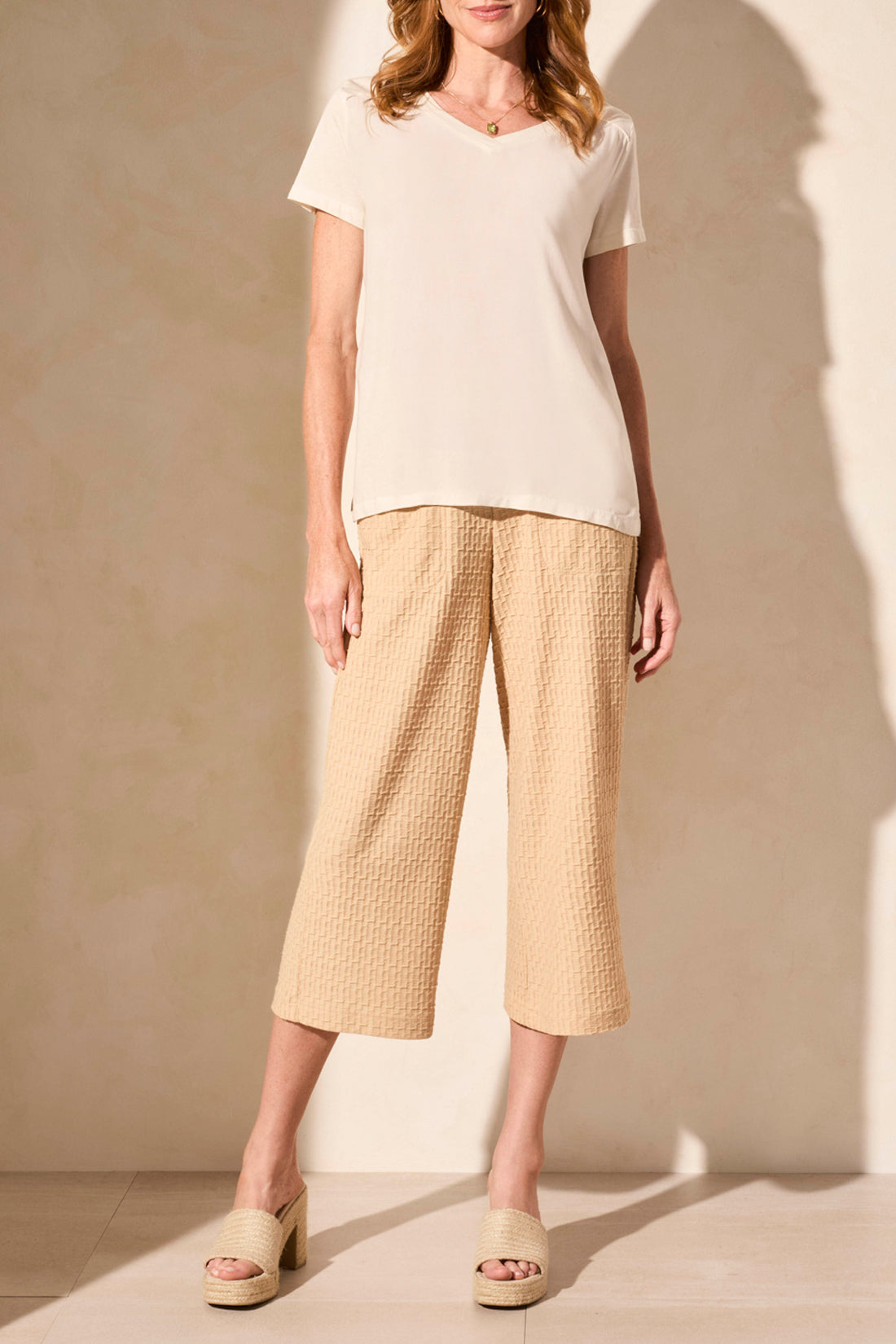 Soft Touch Cotton Mixed Media Top