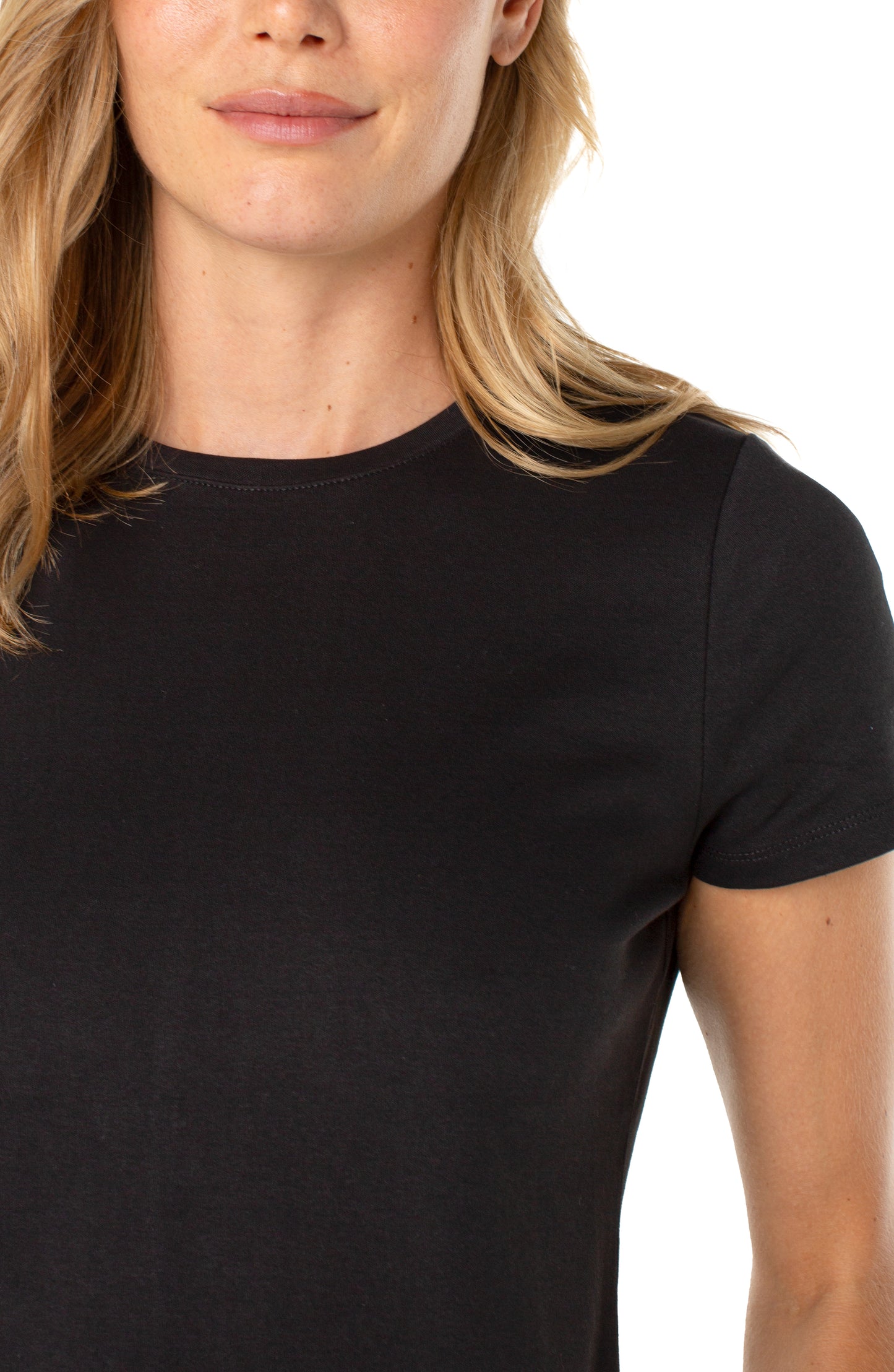 Black Short Sleeve Crew Neck Tee