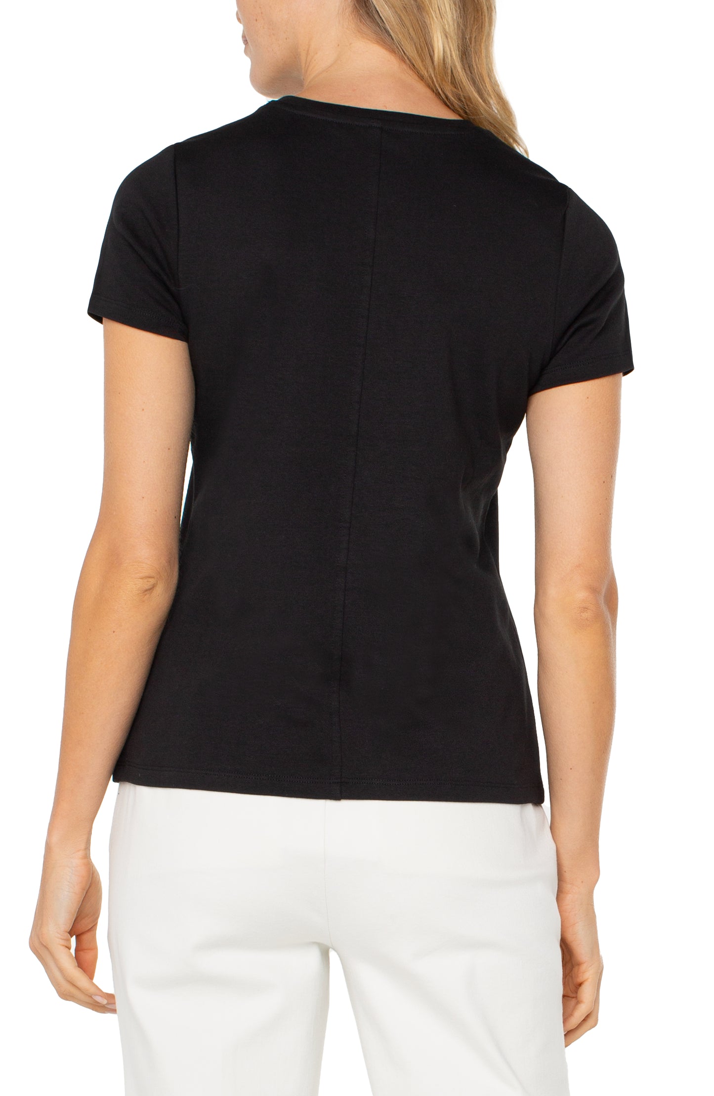 Black Short Sleeve Crew Neck Tee