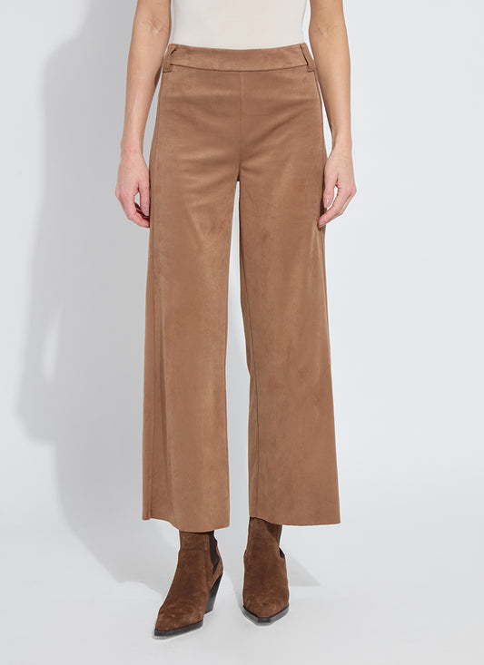 Vionette Vegan Suede Wide Leg Trouser