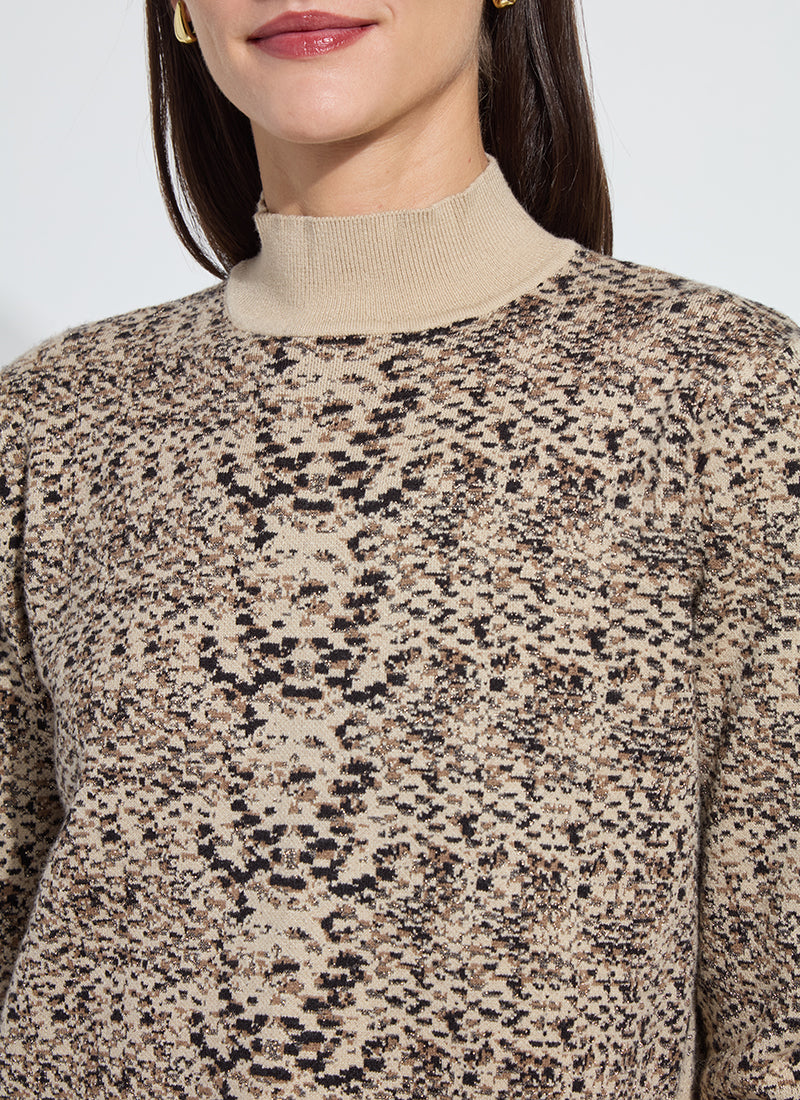 Declan Mock Neck Jacquard Sweater