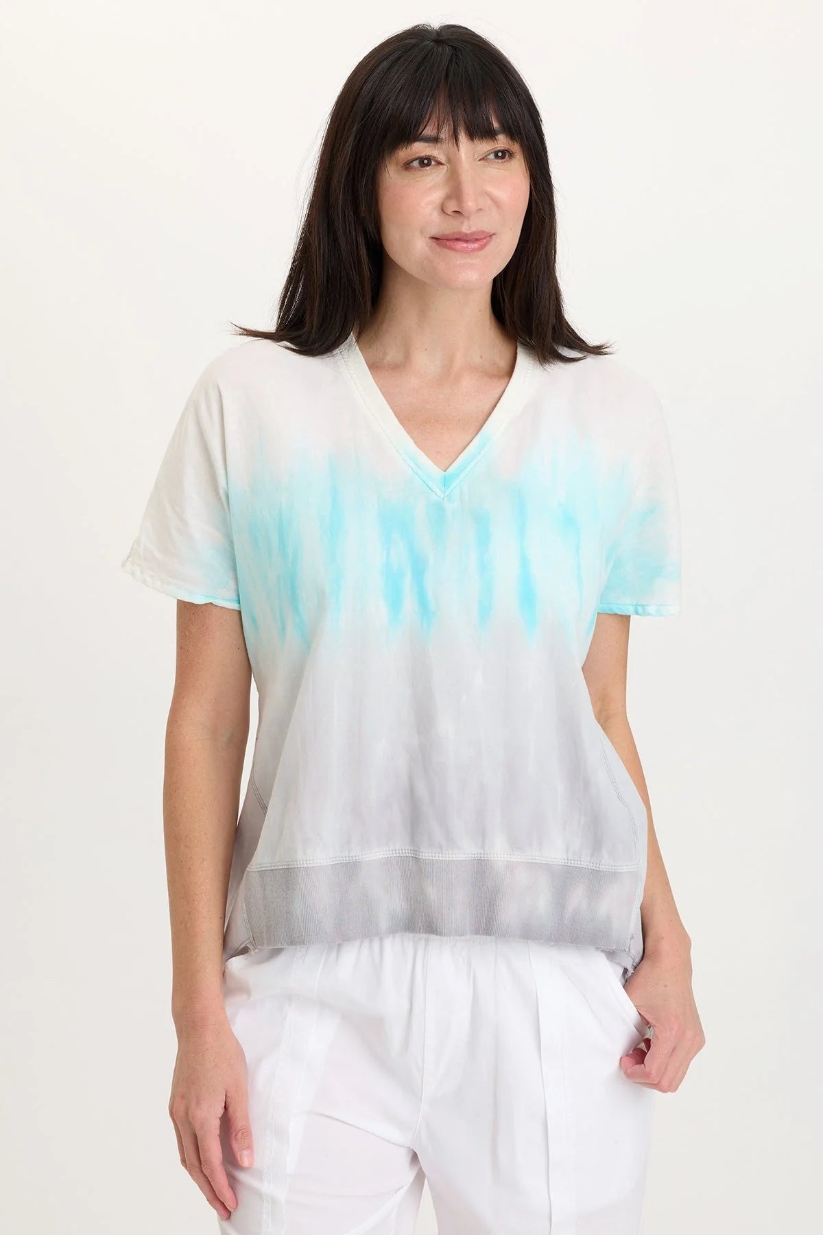 Clara  Hi-low V-neck Top