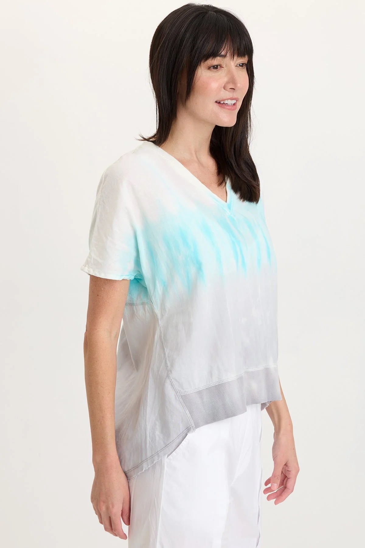 Clara  Hi-low V-neck Top