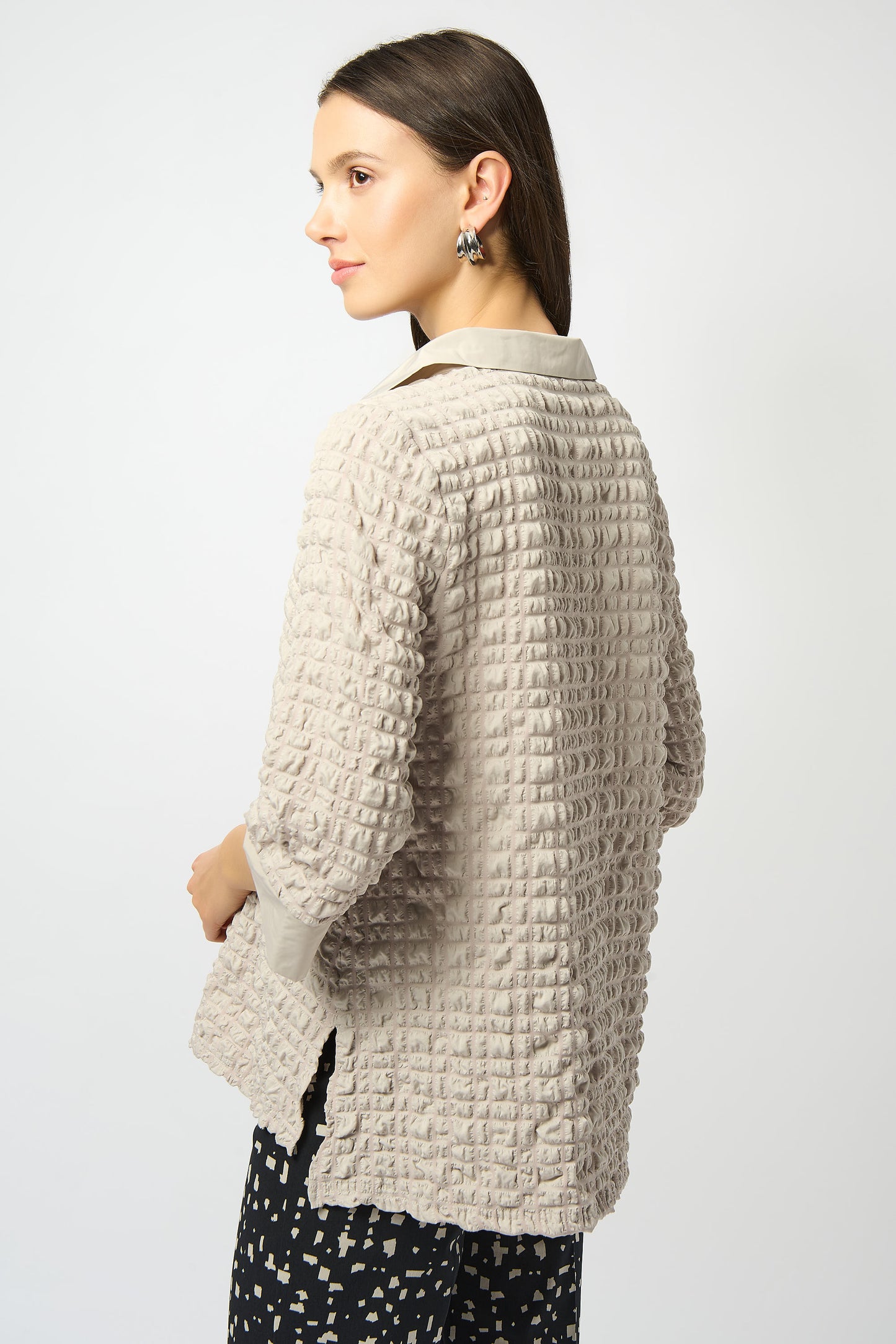 Bubble Jacquard A-Line Top