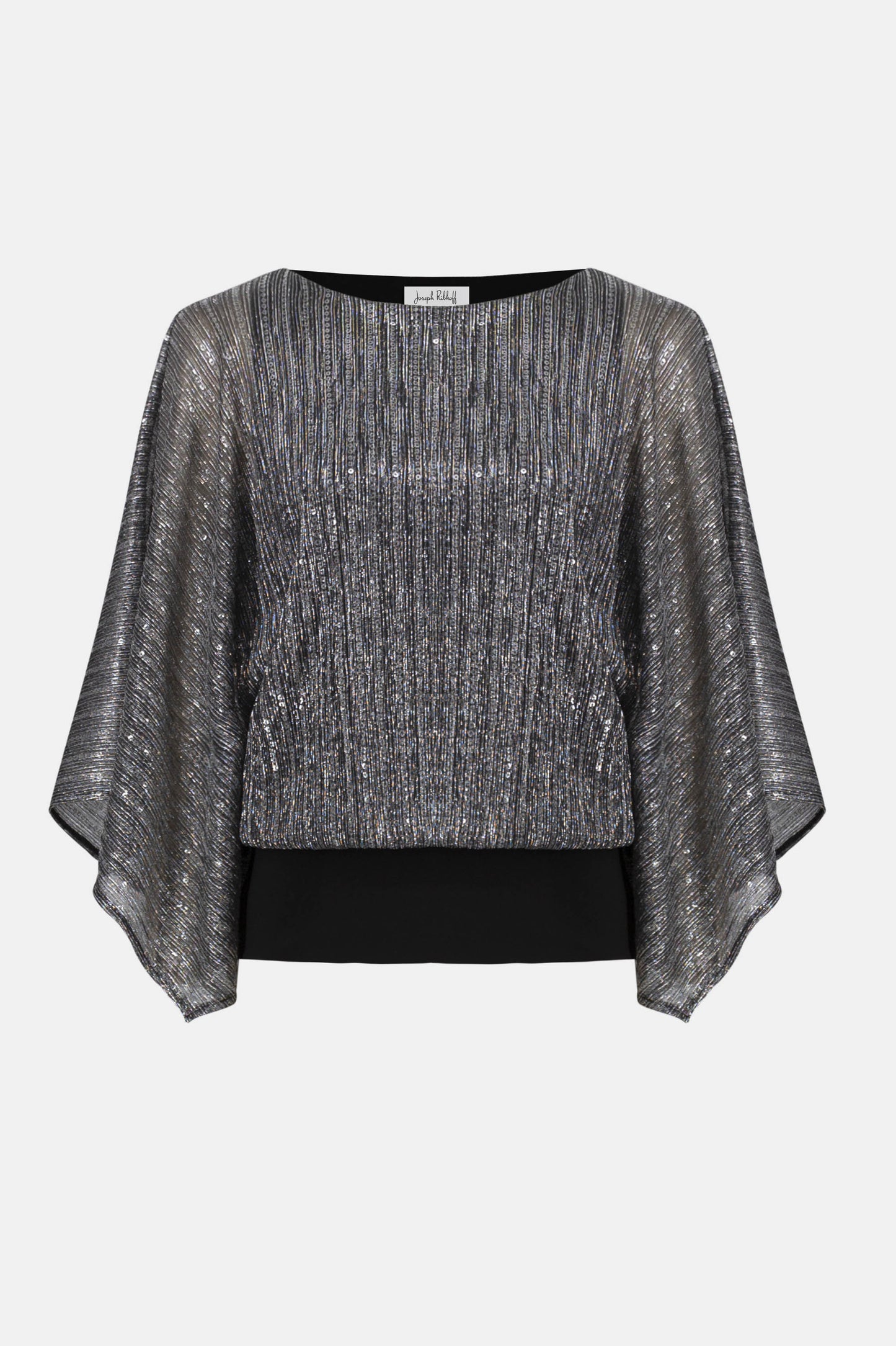 Sequined Pleated Knit Layered Top