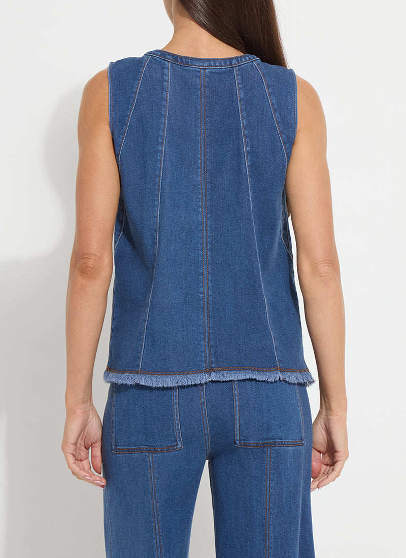 Irabella Fringed Denim Top