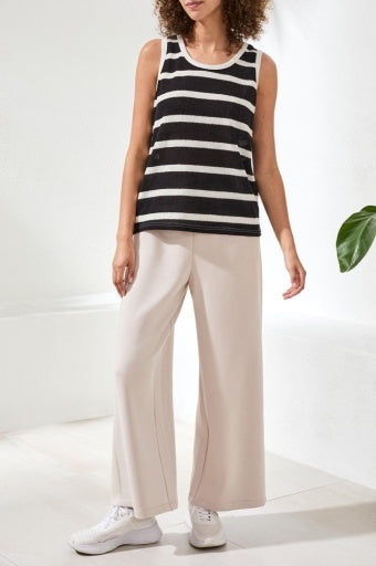 Striped Top With Rib Band