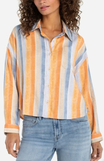 Long Sleeve Relaxed Button Down Shirt