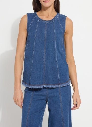 Irabella Fringed Denim Top