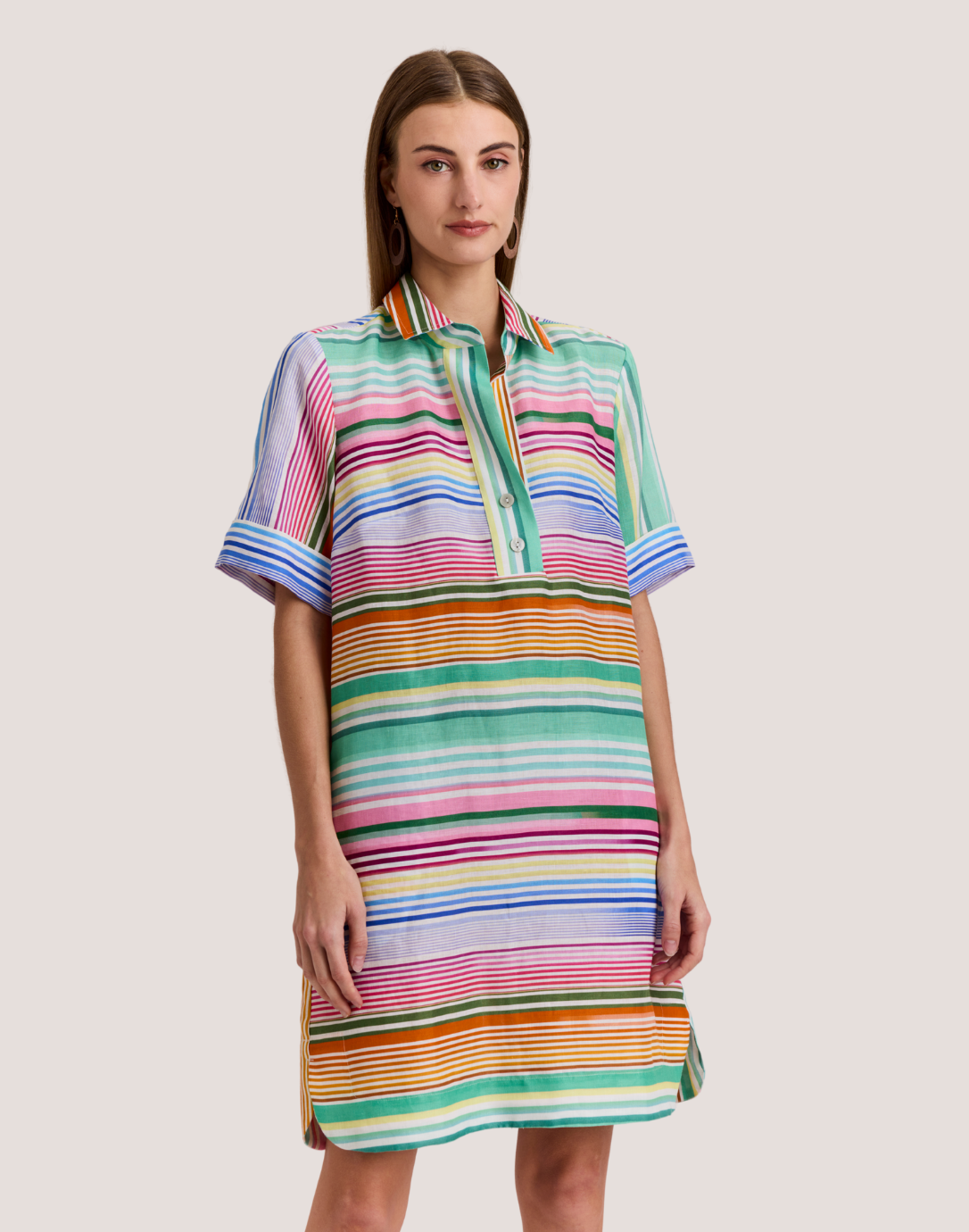Short Sleeve Striped Aileen Dress