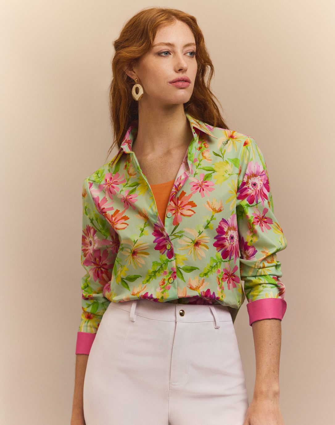 Margot Green Floral Shirt