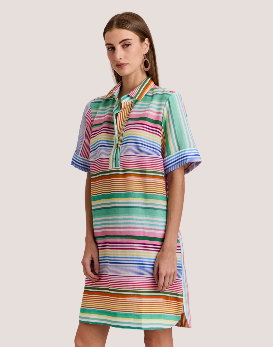 Short Sleeve Striped Aileen Dress