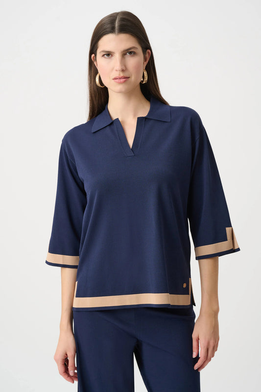 Sweater Knit Color Block Top