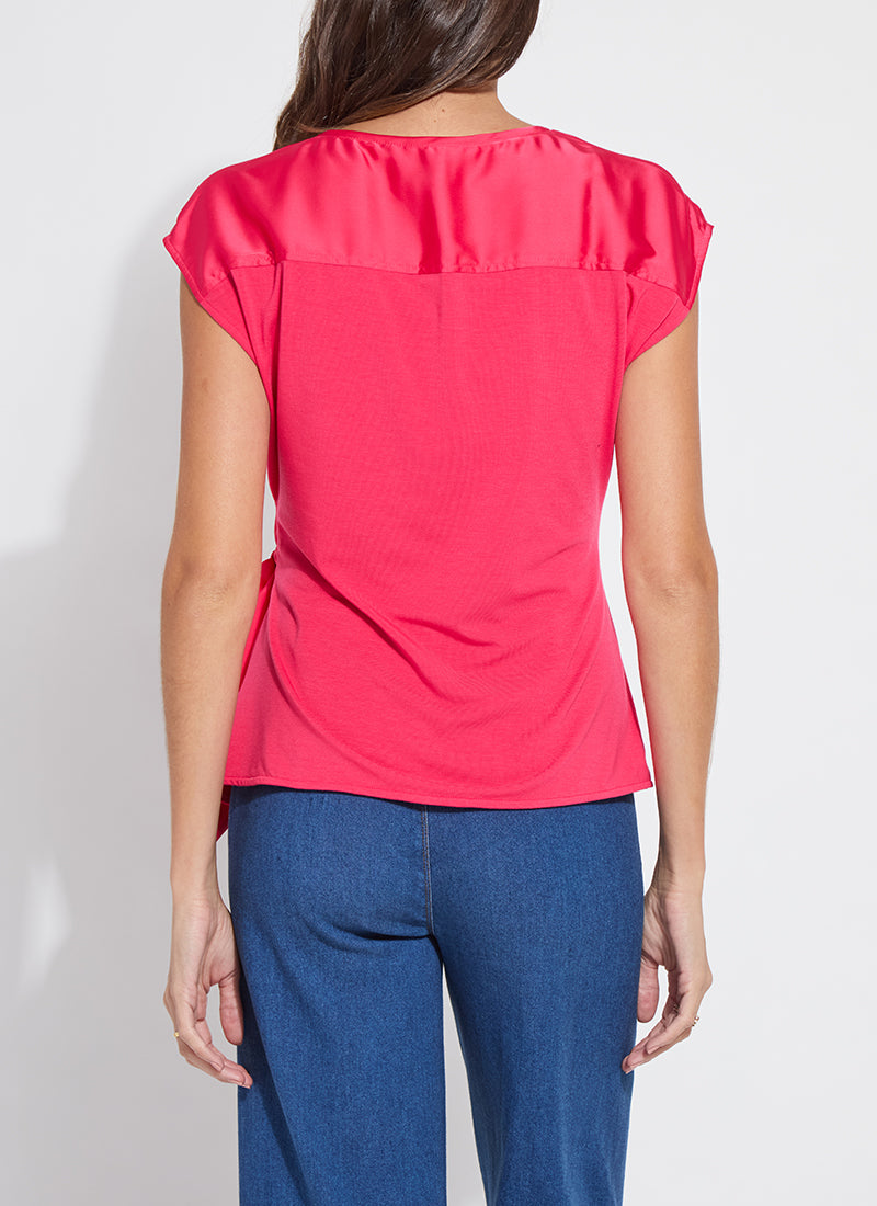 Rosalia Tie Drape Mix Media Top