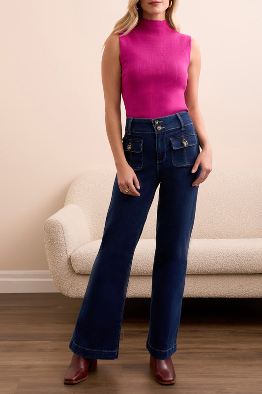 Brooke Comfort Stretch High Rise Palazzo Trousers
