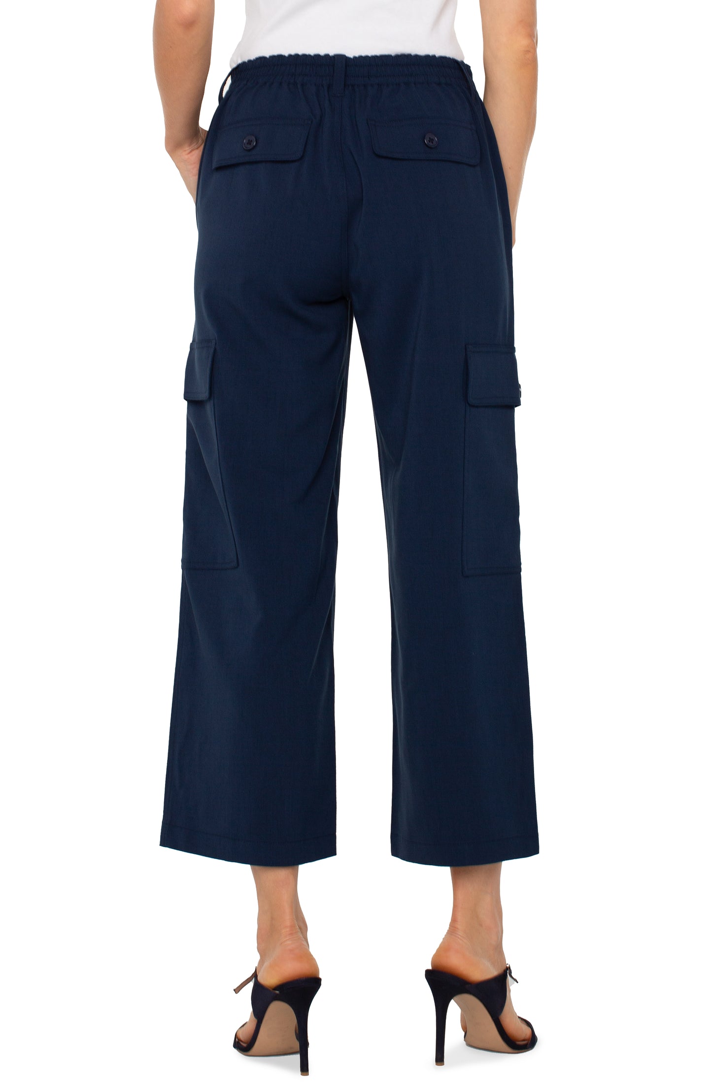 Hi-Rise Cargo Crop Straight Pant