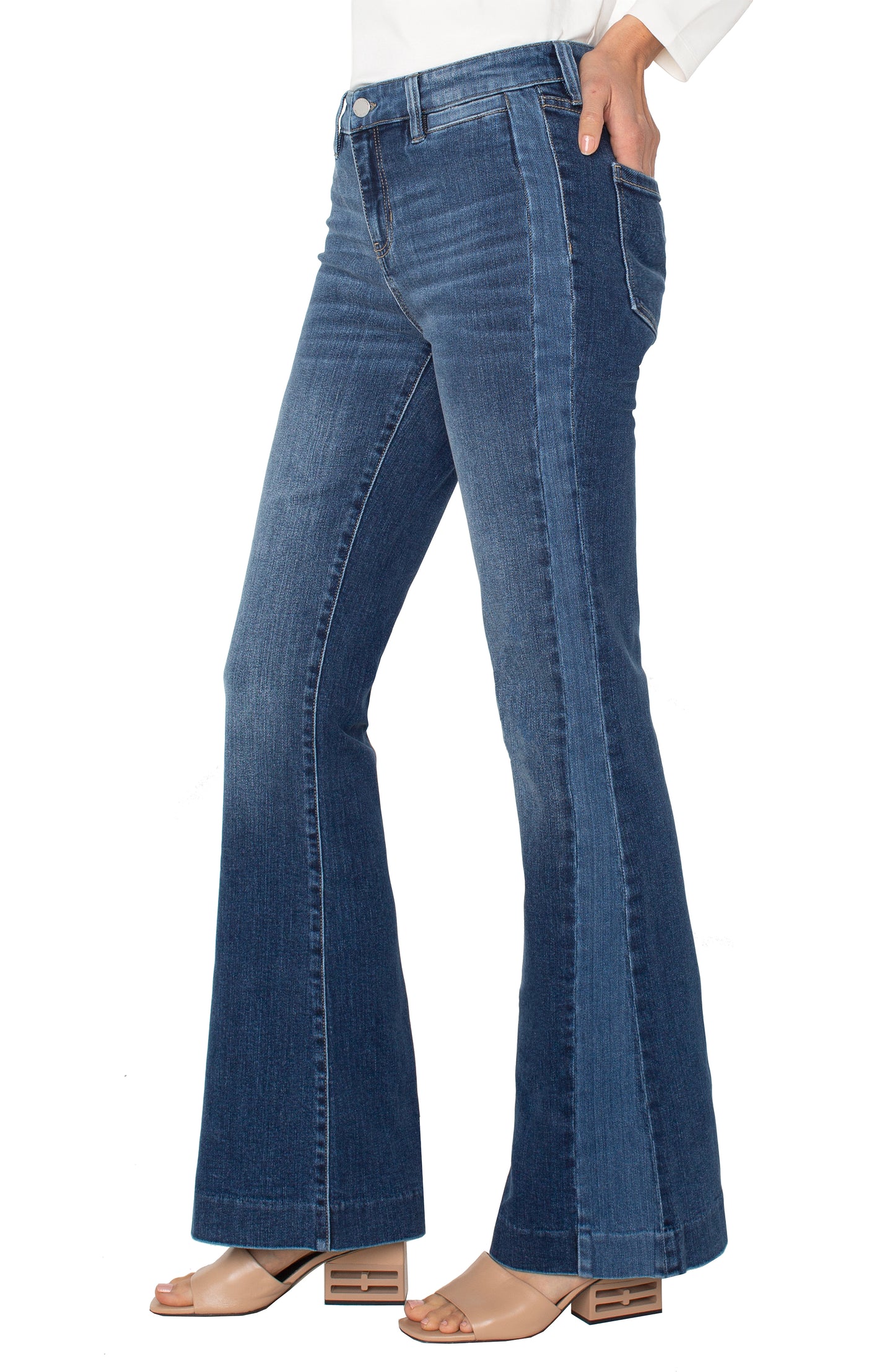 Hannah Flare Jeans with Blocking Details