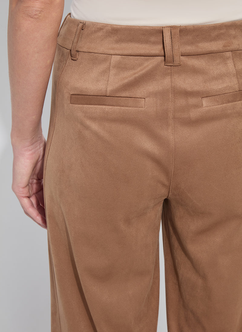 Vionette Vegan Suede Wide Leg Trouser