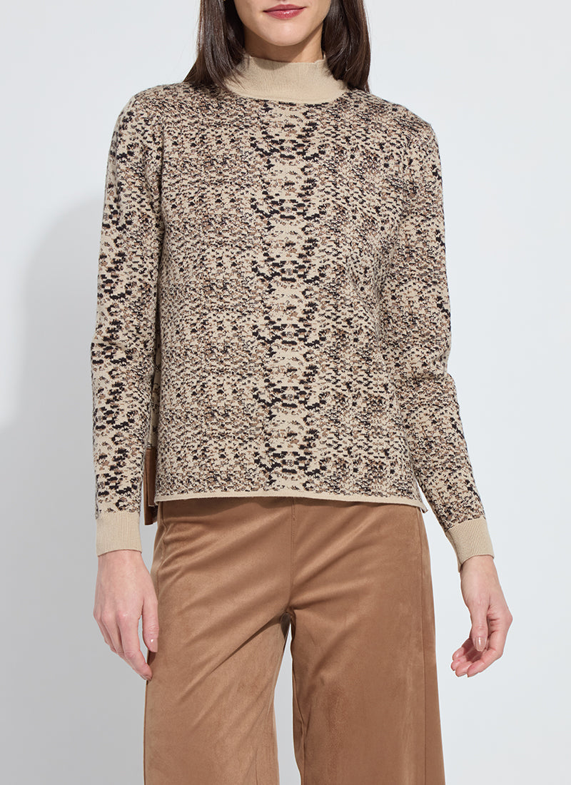 Declan Mock Neck Jacquard Sweater