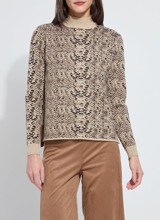 Declan Mock Neck Jacquard Sweater